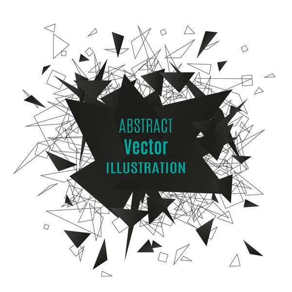 Absztrakt sokszögű részecskék — Stock Vector
