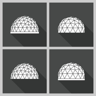 geodesic dome Vector flat clipart