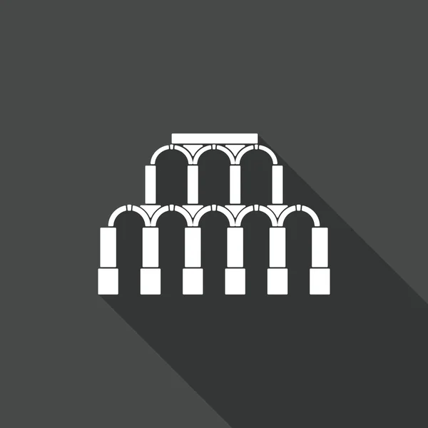 Oude Romeinse architectuur pictogram — Stockvector