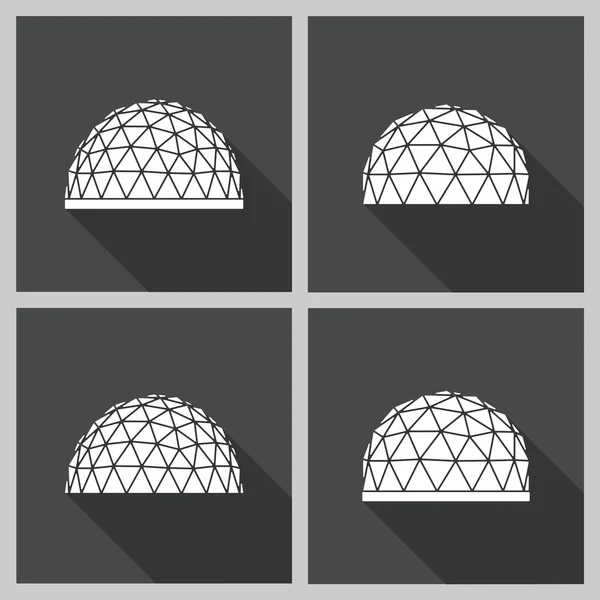 Geodesic dome Vector flat — Stock Vector