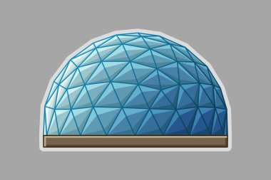 Icon geodesic dome flat clipart