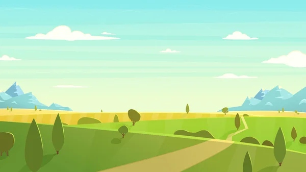 Paisaje natural Dibujos animados vector ilustración — Archivo Imágenes Vectoriales