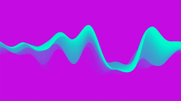 Absztrakt hullámos háttér modern gradiens színekkel — Stock Vector