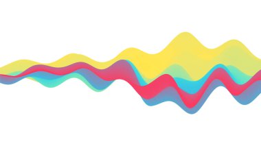 Üç boyutlu dalgalı arka plan. Dinamik Etki. Soyut Vektör İllüstrasyonu