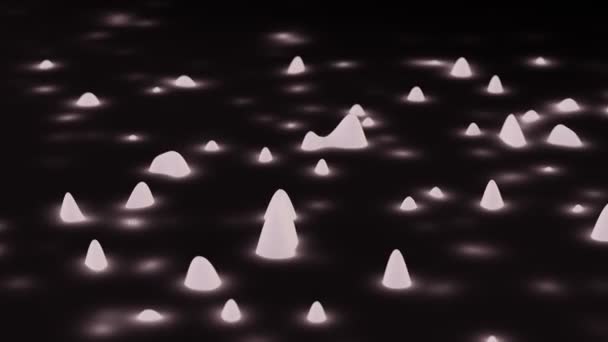 Forma líquida estilizada ferrofluido blanco y negro abstracto — Vídeo de stock