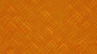 Eşkenar dörtgen şekilli turuncu duvar. Soyut bilgisayar grafikleri