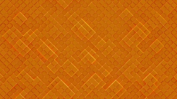 Mur orange avec des losanges. Graphiques informatiques abstraits — Video
