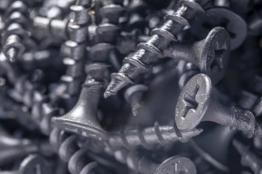 Bir avuç kendini beceren tahta vida. Yapı soyutlaması. Sanayi geçmişi.