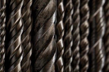 Beton ya da taş delmek için matkap uçları. Metal iş endüstrisi.