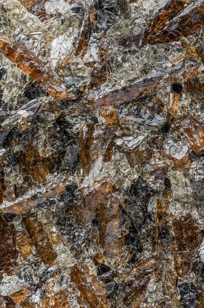 Mineral Titanite Structure Rock Fracture Close — Foto de Stock