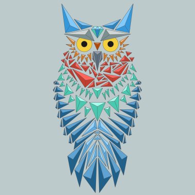 Vektör geometrik baykuş