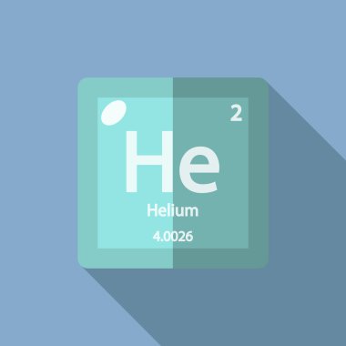 Kimyasal element helyum düz