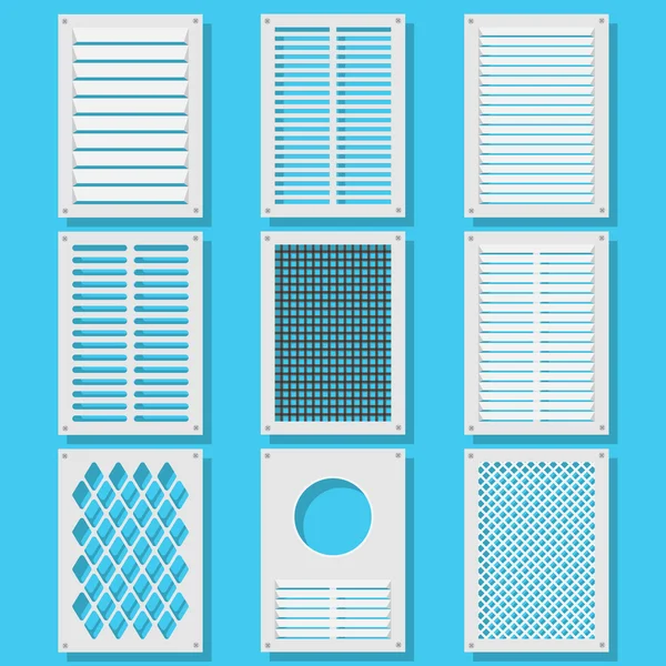 Vertical ventilation shutters — Stock Vector