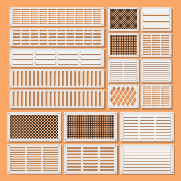 Horizontal ventilation shutters — Stock Vector