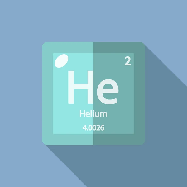 Grundämnet Helium platt — Stock vektor