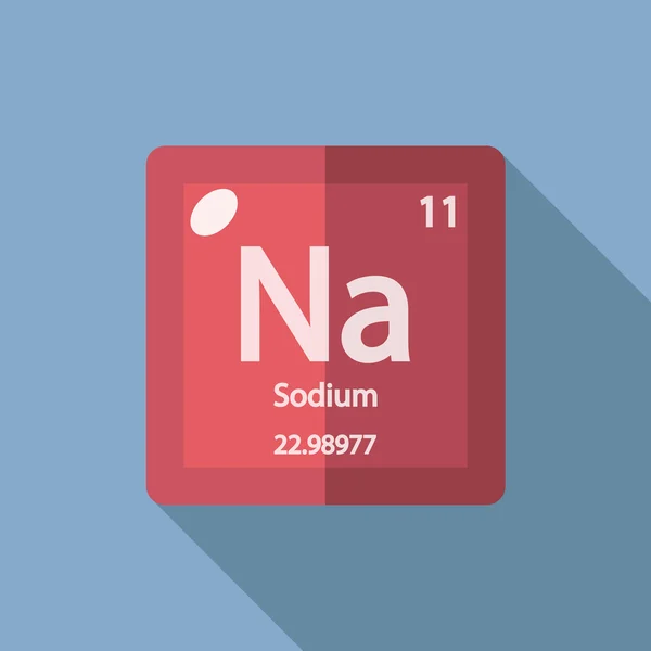 Scheikundig element natrium Flat — Stockvector