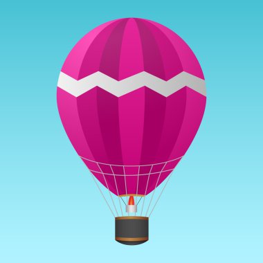 Sıcak pembe hava balonu 