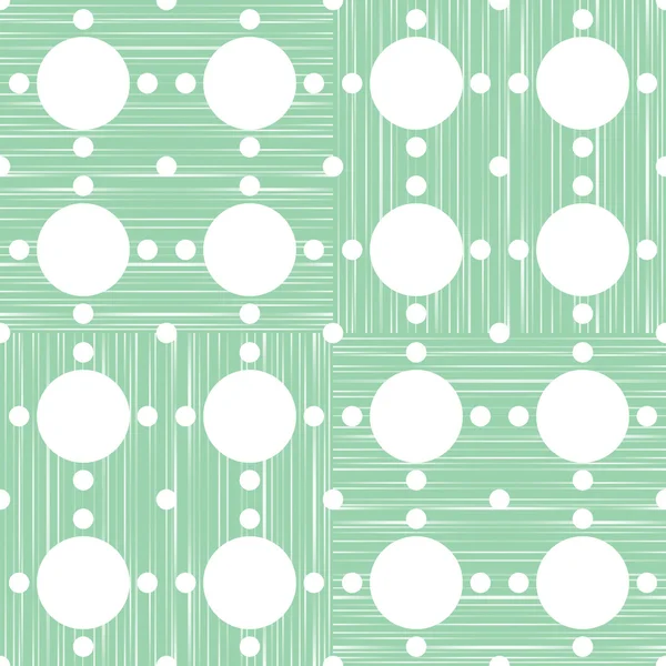 Abstracte retro polka dot geometrische patroon van naadloze achtergrond met een patroon van weefsel effect — Stockvector