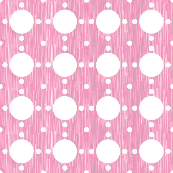 Abstrato retro polka dot geométrico sem costura fundo padrão com uma textura efeito de tecido — Vetor de Stock