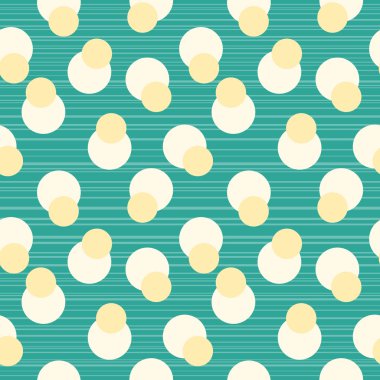 Retro polka dot geometrik Dikişsiz desen arka plan bir kumaş etkisi doku ile 