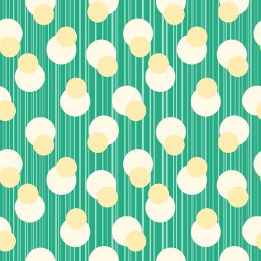 Retro polka dot geometrik Dikişsiz desen arka plan bir kumaş etkisi doku ile 