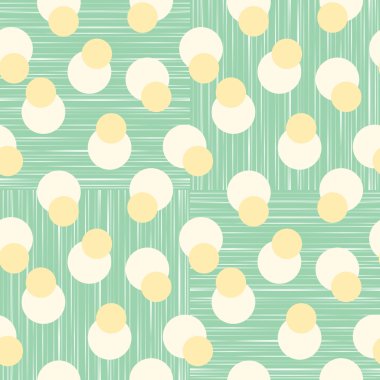 Retro polka dot geometrik Dikişsiz desen arka plan bir kumaş etkisi doku ile 