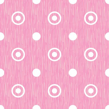 Retro polka dot geometrik Dikişsiz desen arka plan bir kumaş etkisi doku ile 