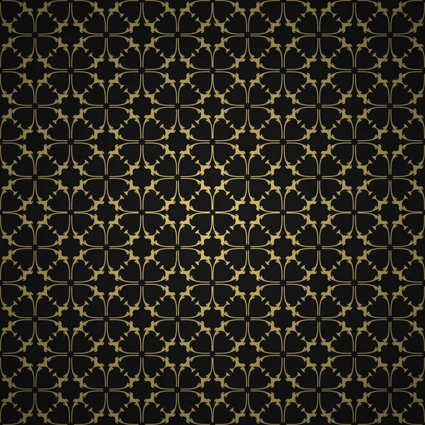 手でシームレスなパターンには、抽象的な幾何学的な黄金の飾りが描かれています。あなたのデザイン テンプレート. — ストックベクタ