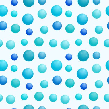 Beyaz mavi su kabarcıkları seamless modeli