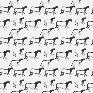 Antik semboller ile vektör seamless modeli