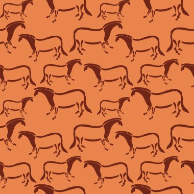 Antik semboller ile vektör seamless modeli