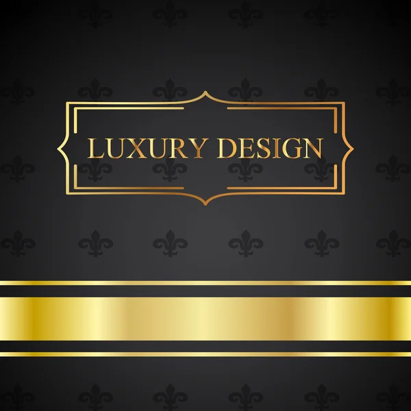 Vintage naadloze luxe behang met een gouden lint. — Stockvector