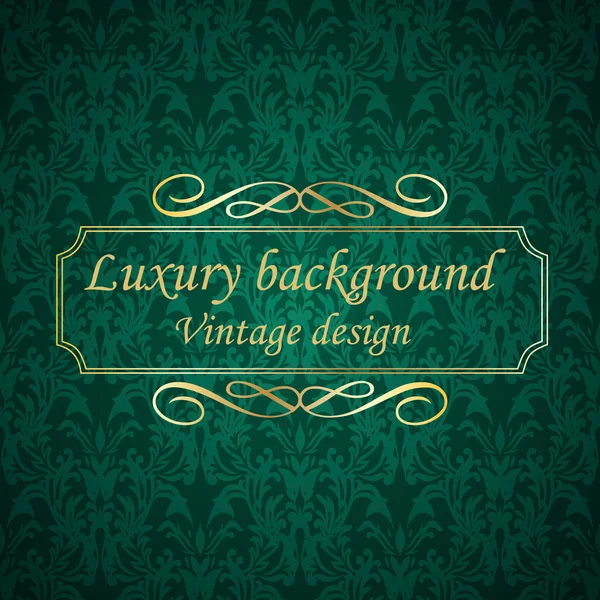 Vector luxury background with gold frame — Stock Vector