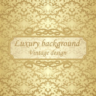 Vektör altın lüks antika arka plan.