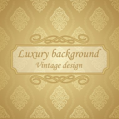 Vektör altın lüks antika arka plan.