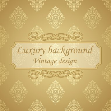 Vektör altın lüks antika arka plan.
