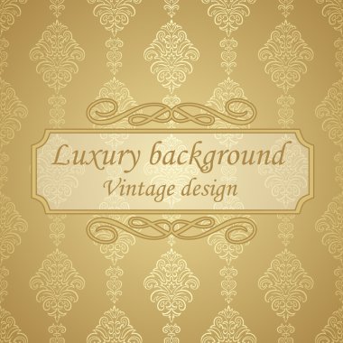 Vektör altın lüks antika arka plan.