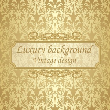 Vektör altın lüks antika arka plan.