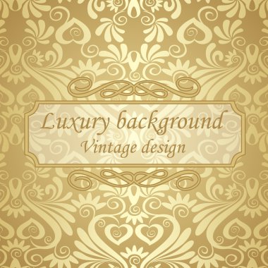 Vektör altın lüks antika arka plan.