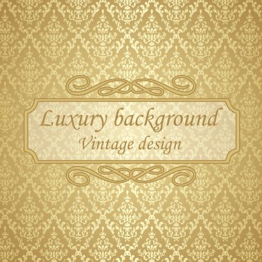 Vektör altın lüks antika arka plan.