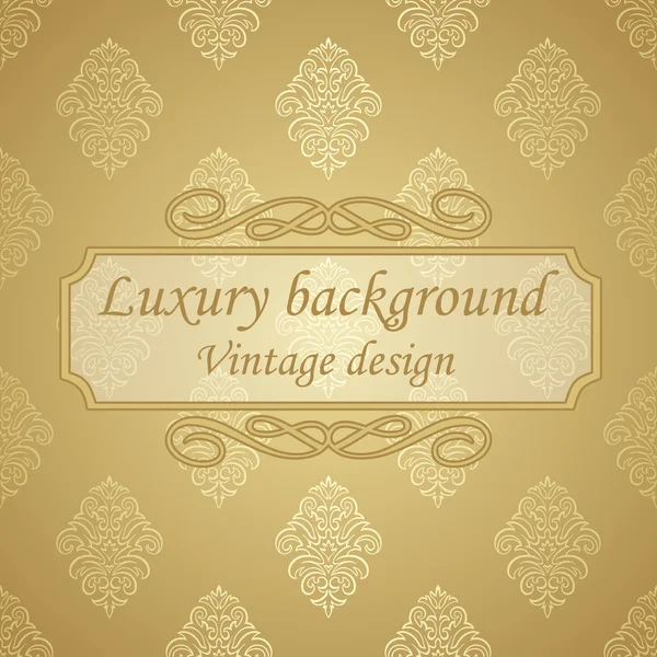 Vector golden luxury vintage background. — Stock Vector