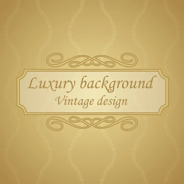 Vector golden luxury vintage background. — Stock Vector