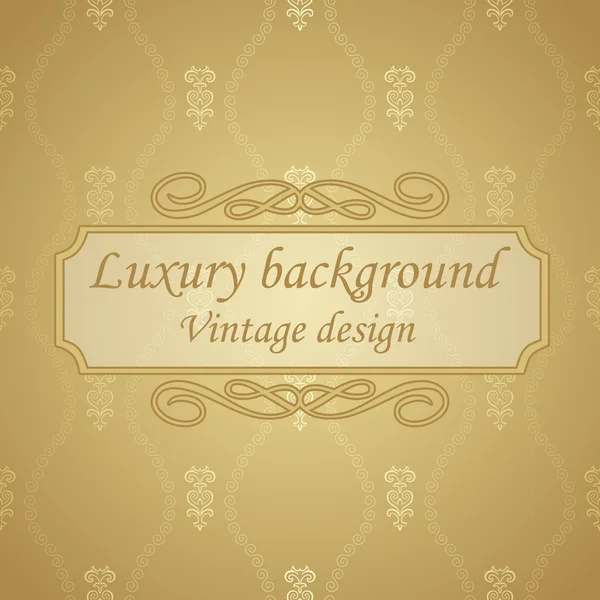 Vector golden luxury vintage background. — Stock Vector