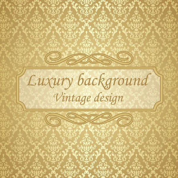 Vektor zlaté luxusní vintage pozadí. — Stockový vektor