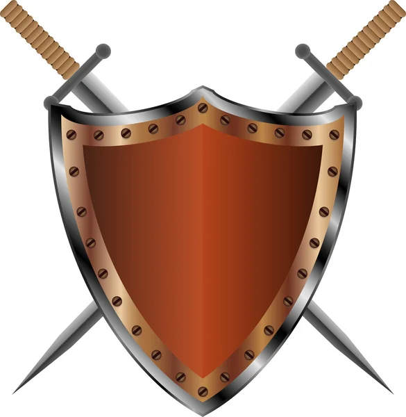 Shield and swords — Stock Vector