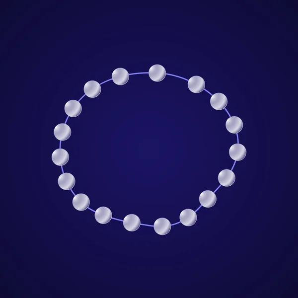 Un collier de perles — Image vectorielle