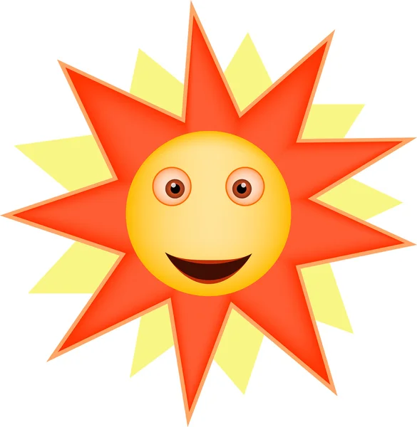 The large sun — Stock Vector