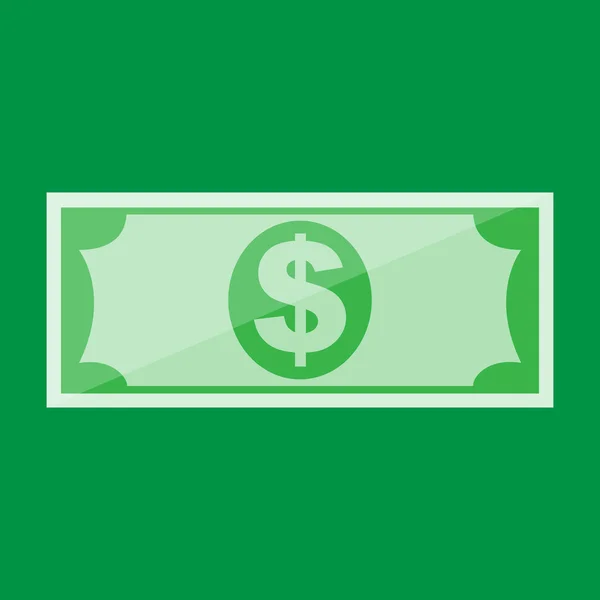 De groene dollar — Stockvector