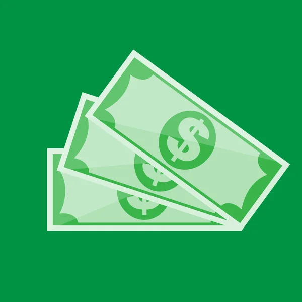 De groene dollar — Stockvector