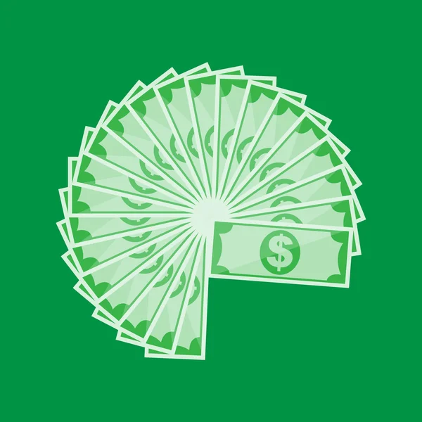 De groene dollar — Stockvector